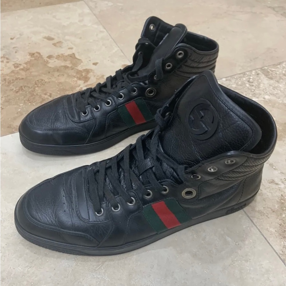 Gucci men high top sneakers size 10